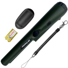 JYVY Power Pro GP-포인터 금속 탐지기 핀포인터 - 보물 찾기용 방수 360° 고정밀 검색 프로브 전문 휴대용 봉 9V 배터리 포함 (바이브런트 오렌지)_17, 아미 그린_173741