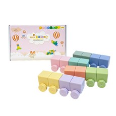 벨베이비 영유아 휠 자석블럭 빅사이즈 35mm(휠), 파스텔, 1개