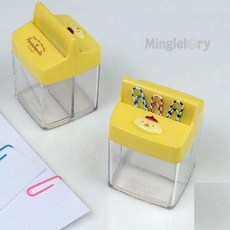 M9 폼폼푸린 자석 클립통 클립케이스 실버클립