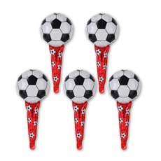 축구응원도구 축구풍선스틱 월드컵 체육대회 응원막대풍선, 5개, 레드 스틱 (축구공)