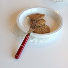 일본 비스트로 캐주얼 디저트 커트러리 선물하기 좋은 커피스푼 케이크포크, 1개, 포크, 레드