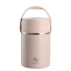 燜燒壺 便攜 溫飯盒 旅行戶外不銹鋼真空燜燒壺 保溫桶飯盒 燜燒杯 超長燜粥保溫杯子, 粉色1000ml, 1個