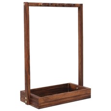 實木多功能毛筆架, 1個, 碳化木筆架1個