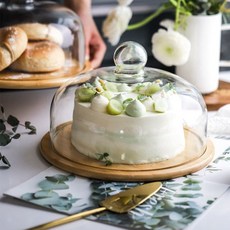 온나 우드 케익 빵 보관 트레이, 중형, 1개