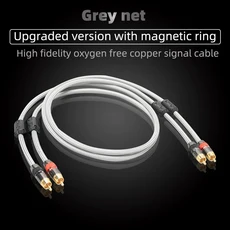 Hi Fi Fine RCA 케이블 4N OFC HIFI 남성 남성 오디오 메인 코어 독립 차폐 한 쌍, 07 3m, 09 GRAY NET