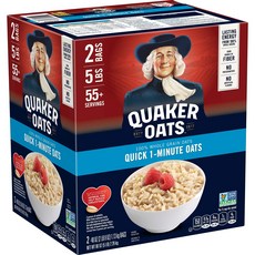 퀘이커 올드 패셔닝 롤드 오트 비 GMO 프로젝트 검증 Quaker Quick 1-Minute Oatmeal Non GMO Project Verified 2.5 Pound (, 1개