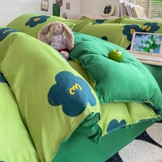 순면 플란넬 침구 피스 이불 커버 시트 비면 폴리에스터 섬유 피부, G. 마키아토