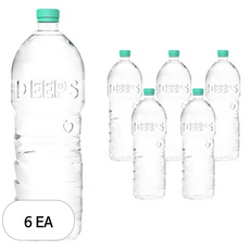 Deeps 에코그린 무라벨 먹는해양심층수, 2L, 6개