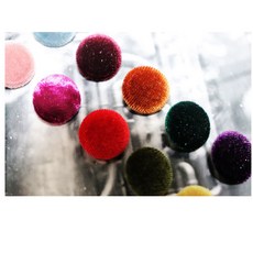 의류부자재 29칼라 벨벳단추 일반꼬다리 싸개단추 다섯개 [3.5cm 4cm 5cm], 40mm, 5개, 검정