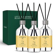 그라데이 디퓨저 선물세트, 3개, 520ml, 시트러스 22