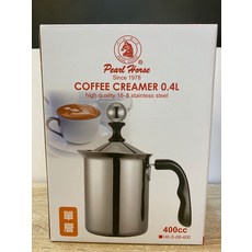 愛洛奇日本寶馬牌電木柄單層奶泡器(400c.c.), Silver, HK-S-08-400