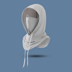 냉각 보호 후드 통기성 페이스 커버 사이클링 오토바이 낚시, 1. Light gray, 1개