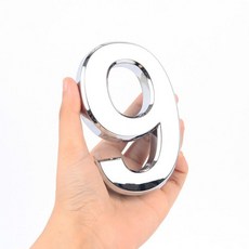 이니셜스티커 입체형 볼록 은색 숫자 1P 대 꾸미기이니셜, 단일상품0