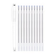 1991프로젝트 원단용 열펜 아이롱펜 0.5mm + 리필심 세트, 10개, 화이트
