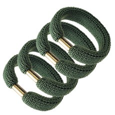 티렉스 군인 바지 밑단 일체형 고무링 통고무링, 카키, 4개