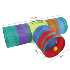 재미있는 훈련 인터랙티브 고양이를 반려동물 해소 접이식 위한 강아지와 용품 새끼 튜브 장난감 고양이 터널 액세서리 지루함, Rainbow T