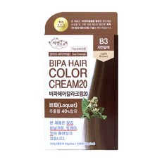 자연으로 비파 헤어컬러크림20 B3자연갈색 200ml 덕용, B3 자연갈색, 1개