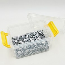 모모아트 5000 비접착 인형 눈알 6mm (약700개) + 적층형 미니 수납박스 세트, 1개