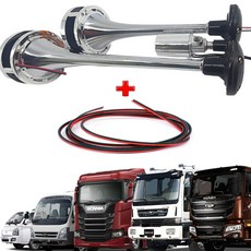 선플라워 화물차 에어혼 클락션 버스 트럭 렉카 대형차 승용차 더블 24V 12V+연장배선, 올뉴 마이티, 1개