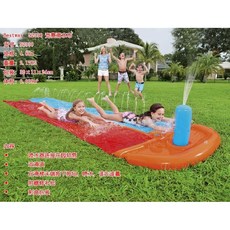 워터슬라이드 풀장 수영장 야외 물놀이기구, 4.88m 더블워터슬라이드 2.17kg, 1개