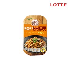 롯데푸드 초가삼간 통살코기 바비큐맛 80g 1개 단품 잘게 찢은 통살코기에 바비큐소스