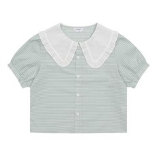 [에꼴리에] 배색프릴카라 브라우스23B5654