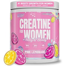 누트렉스 리서치 Nutrex Research Creatine for Women Booty & Beauty – Peach Manago | 5g Creatine 2g Collag, Pink Lemonade, 1개