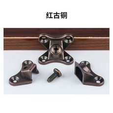 加厚蝴蝶角碼 90度直角三合一連接件 櫥櫃衣櫃木板塊組裝緊固件 三角, 紅古蝴蝶角碼-10個裝