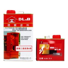 DLuB 德寶優麗二度底漆 AB組 木器底漆, 透明, 1套, 3.785L