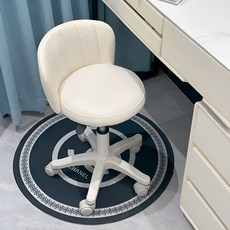 라라아비스 등받이 원형 높이조절 바퀴 보조 의자, 1개, 화이트