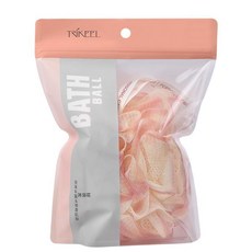 DFMEI 川琦兒大號沐浴球不散浴花超柔軟可愛少女浴球沐浴用品洗澡搓背, 1個, 粉黃漸變色