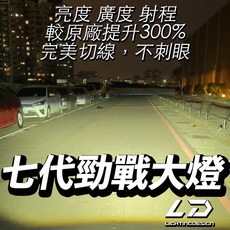 LD 七代勁戰大燈 亮度廣度射程提升300% 完美切線不刺眼, 1個, 市區款大燈光色：白光、霧燈光色：白光,不加購