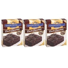 Ghirardelli 기라델리 브라우니 믹스 다크 초콜릿 Brownie Mix Dark Chocolate 567g 3팩, 3개