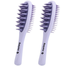 마를랑 양면 두피 마사지 샴푸 브러쉬, 2개, 보라