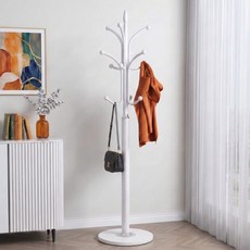 아르디스 나무형 튼튼한 스탠드 옷걸이 행거, 화이트