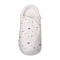 雪倫小舖 嬰兒睡袋 全棉U型枕邊護頭包巾 新生兒懶人包巾外出抱被, 眾星拱月-U型枕邊護頭包巾, 1個