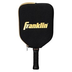 Franklin Sports 피클볼 패들 커버 - 패들용 블랙 + 핑크 케이스 후크가 있는 보호 라켓 표준 사이즈 라켓에 적합 블랙/골드 120409, 1개