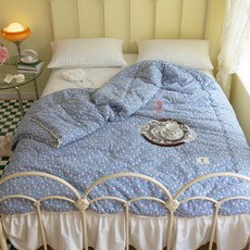 일상 사계절 양면 차렵이불 프린트 100% 면, 미향