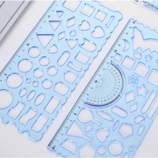 초등 2학년 수학 수업용 여러가지도형 각도기 모양자 2종 3개 조작경험, 1개