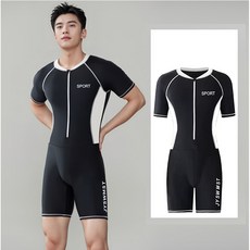 꽃소담 남자 올인원 래쉬가드 라이딩복 집업 반전신 수영복 자전거의류 HZHF1495