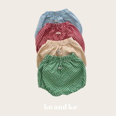 (베베) 체크숏블루머 26여름 KK