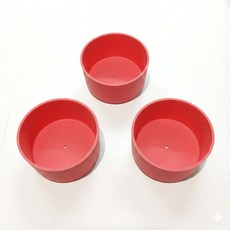텀블러 바닥 실리콘 보호대, 3개, 7.5cm 레드