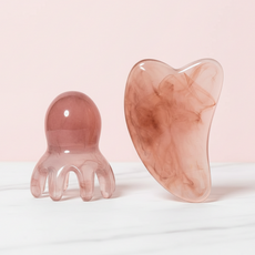 퓨에뜨 두피 괄사 하트 문어 마사지기 세트 머리 얼굴 지압기, 문어괄사+하트괄사, 1세트