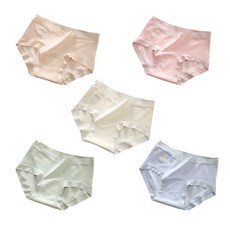 호밍사이 여성팬티 허리춤 심리스팬티 티면100% 여성속옷 빅 사이즈 여성 삼각 팬티 5P