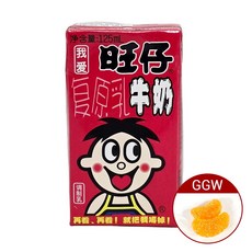 가가왕 중국식품 왕자이 음료 팩 밀크 우유 맛 아이들도 좋아하는 달콤한 맛, 125ml, 1개