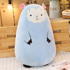 ZZJJC 공룡 쿠션 털돼지 인형 침대 위에서 안고 자는 롱베개 쿠션 피규어, 어린 양