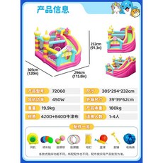 에어바운스 트램펄린 장난꾸러기 성 장난감 슬라이드 점프, 1. 롤리팝 캐슬