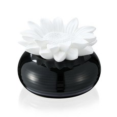 Honeydak 1피스 플라워 에센셜 오일 디퓨저 스톤 화이트 세라믹 도자기 패시브 디퓨저 수면 개선 및 스트레스 완화 비전기 핸드메이드 장식 테이블 탑 책상용(데이지 플라워, 1, 데이지 플라워