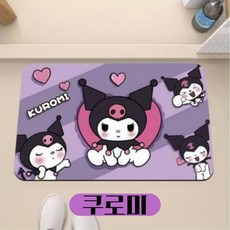 산리오 주방발매트 규조매트 싱크대발매트 욕실 러그 발매트, 쿠로미