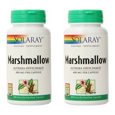 Solaray Marshmallow Root 480mg 미국 솔라레이 마시멜로 루트 480mg 100캡슐 x 2병, 100정